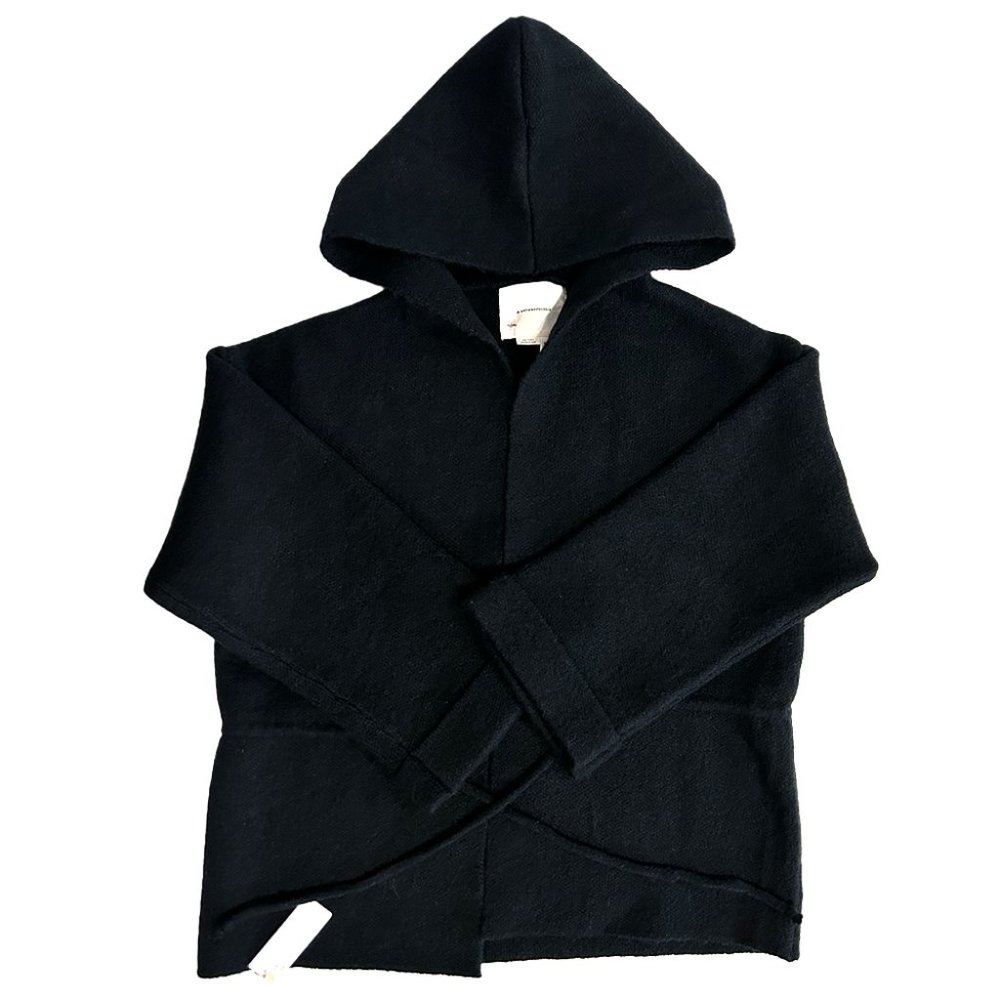 Anthropologie Hoodie Cardigan Black Sweater - Picture 2 of 5